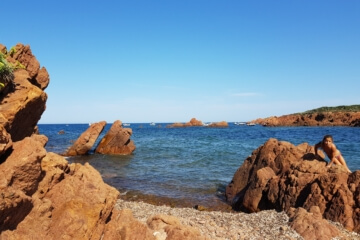 Vue d'une plage Saint-Raphaël